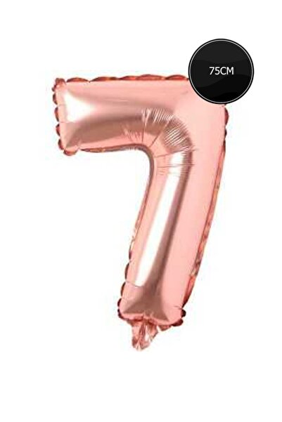Bp Bizden Pastacılık 75cm 7 Number Foil Balloon Rose Gold