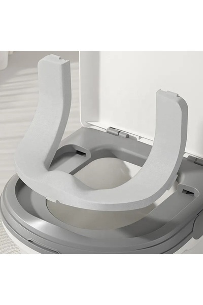 Little Mom Little Mom Grey mini-toilet potty for children, with comfortable PU adapter, ergonomic design,