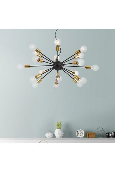 MAYTONI Jackson Chandelier T546PL-18B, 18xE27, black, IP20,