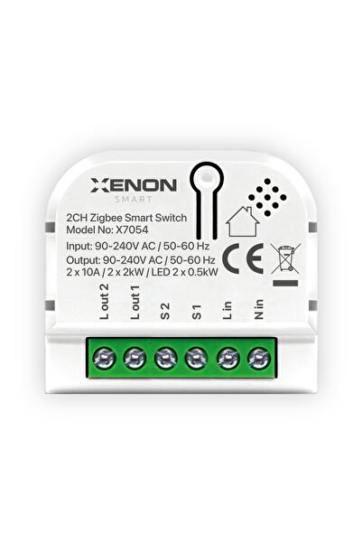 Xenon Smart Akıllı ZigBee 3.0 Anahtar 2 Kanal Mobil Uygulama ile Kontrol Alex...