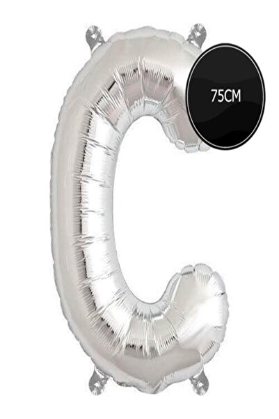 Bp Bizden Pastacılık 75cm Letter C Foil Balloon Silver