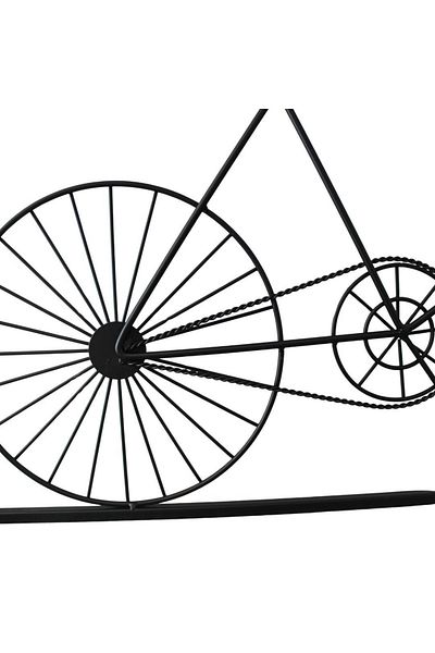 Gift Design Decorative wall clock with bicycle design – metal and MDF, 60x32 cm