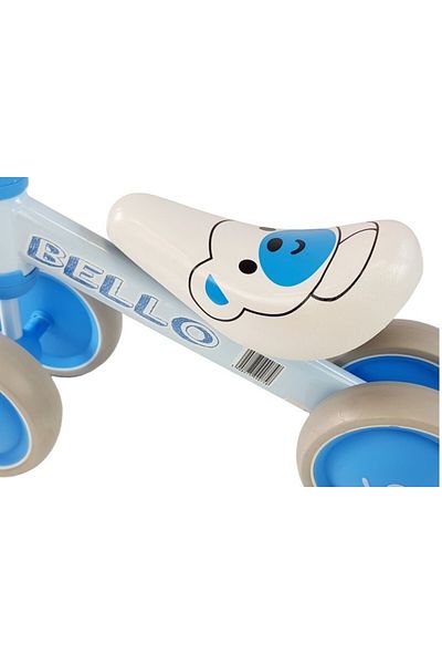 LeanToys Children's balance bike with double wheels, Blue Bello MCT 5263