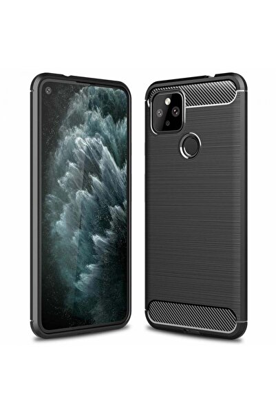 Techsuit Carcasă pentru Google Pixel 5 - Silicon Carbon - Negru
