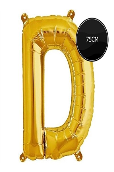 Bp Bizden Pastacılık 75cm Letter D Foil Balloon Gold