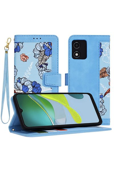 Techsuit Husă Motorola Moto E13 - Flipcraft - Albastru Vibrant