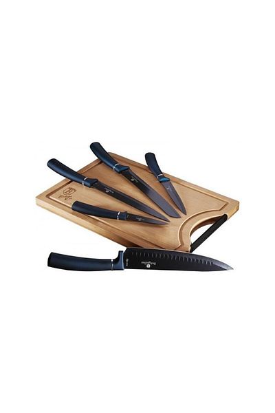 Berlinger Haus Bamboo Chopping Knife Set, 6 pieces, Aquamarine Collection, Berlinger Haus, MCT 2553, blue