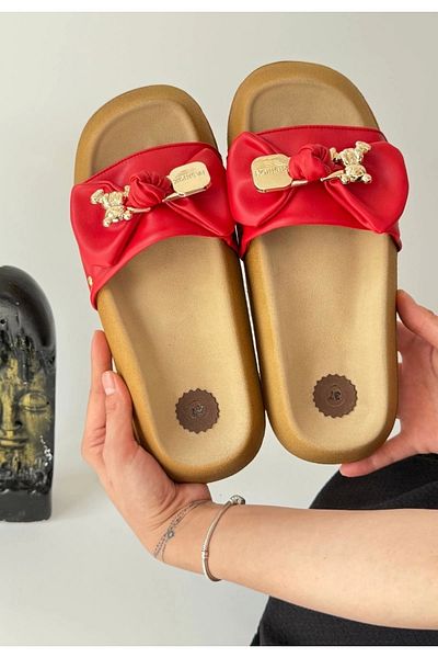 KAZAX Tower Jude Red Skin Teddy Bear Slippers with Guns