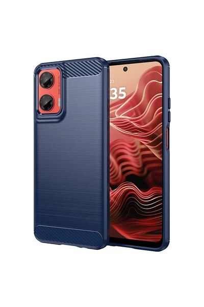 Techsuit Carcasă Motorola Moto G35 - Silicon carbon - Albastru