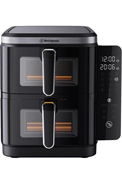 Westinghouse USA Double Stack Air Fryer 11L (5.5L + 5.5L) | Dual Zone Cooking, Foldable Display, 12