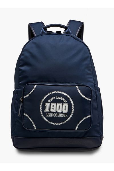 Lee Cooper Printed Backpack with Adjustable Shoulder Straps and Zip Closure - 13x30x41 cm