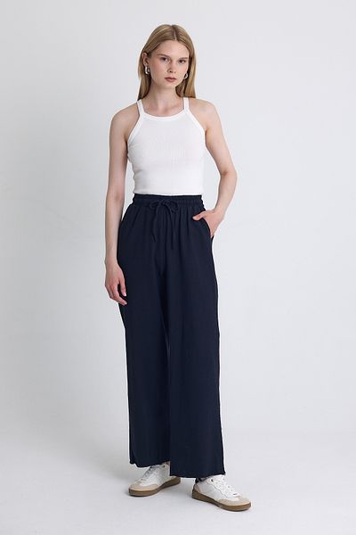 Rays Laci Waist Elastic Wide Leg Trousers 4760