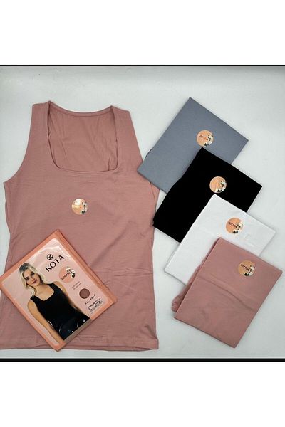 KOTA 6014 Square Collar Women's Combed Cotton Undershirt