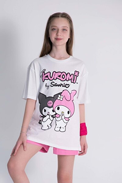 donamod Tricou pentru fetiță cu imprimeu Kuromi