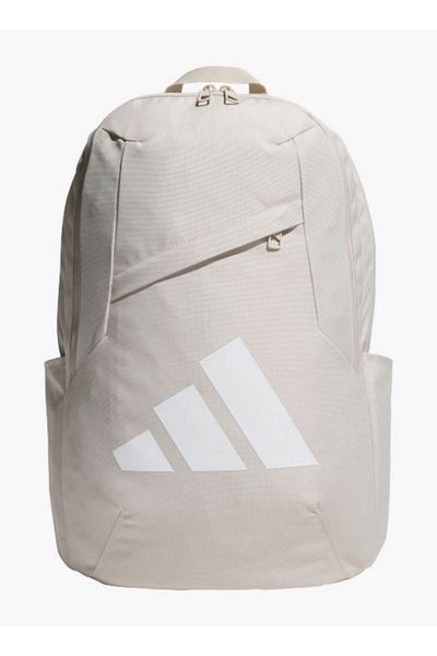 adidas Logo Print School Backpack with Adjustable Straps and Zip Closure - 17x30x45 cm