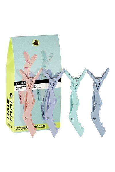 SEPHORA COLLECTION – Alligator Hair Clip Set (4‑Pack) – Secure, Salon-Style Sectioning Clips