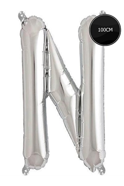 Bp Bizden Pastacılık 100cm Letter N Foil Balloon Silver
