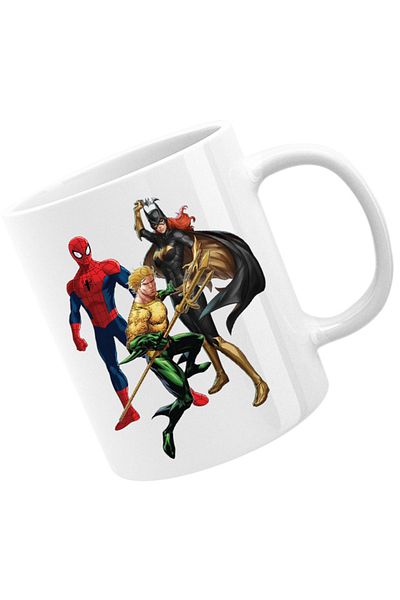 OEM Cana Aquaman Batwoman Spiderman Superhero Trident, alba, 330 ml
