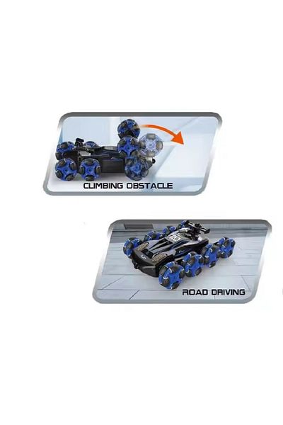 rexa 8 Wheels Remote Control Car Toy Drift Stunt Car With Spray Crawl Function Double-sided Drift Car