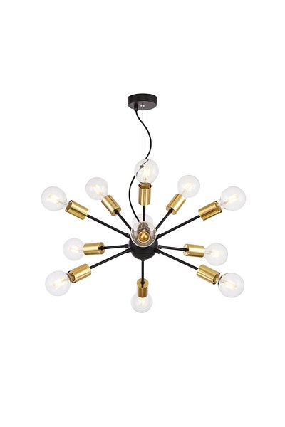 MAYTONI Jackson Chandelier T546PL-12B, 12xE27, black, IP20,