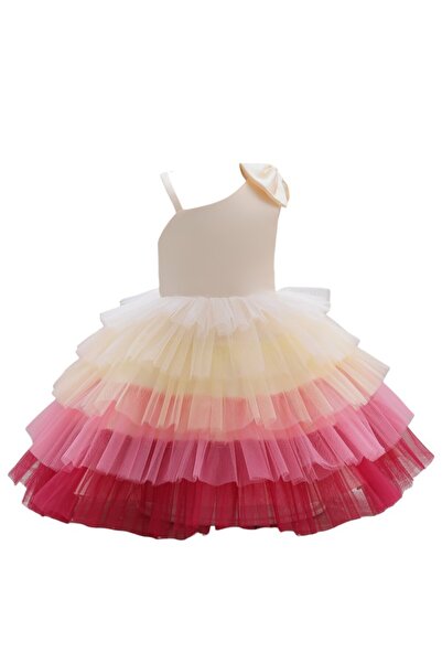 ddaniela فستان حفلات ملون أصفر من دي دانييلا