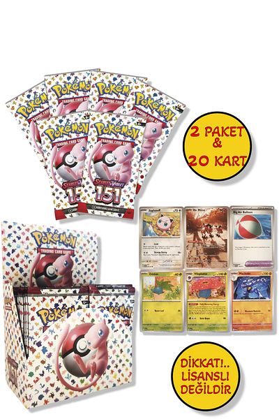 TOYFEST 2 Packs (20 Cards) Unlicensed Pokemon Game Card Tcg Scarlet & Violet 151 Booster Pack
