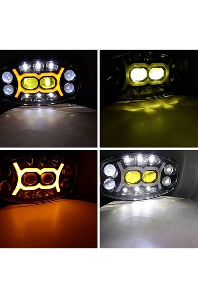 BGRJ Automotive Spider 1023 LED projector, 12V-24V, Off Road, truck, machinery, magnifying glass, white, yellow