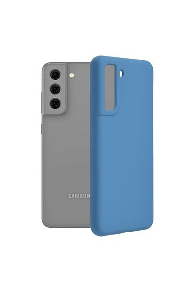 Techsuit Carcasă pentru Samsung Galaxy S21 FE 5G - Silicon cu Margini Moale - Albastru Denim