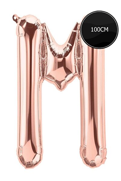 Bp Bizden Pastacılık 100cm Letter m Foil Balloon Rose Gold