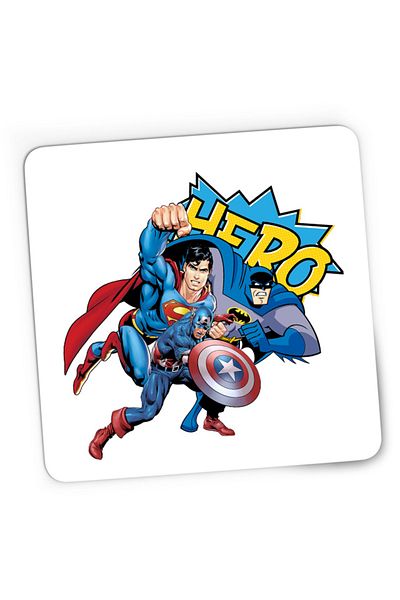 OEM Mousepad Gaming Batman Superman Captain America Save Earth, 21x19 см