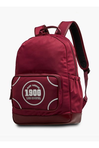 Lee Cooper Printed Backpack with Adjustable Shoulder Straps and Zip Closure - 13x30x41 cm