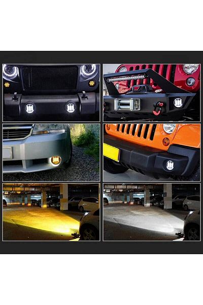 BGRJ Automotive Fog lights with angel eyes daytime running lights and 5ENG turn signals