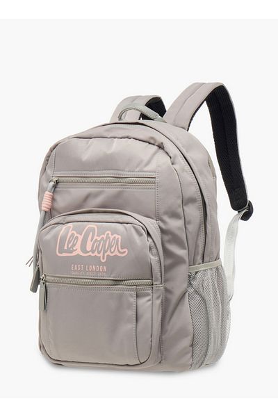 Lee Cooper Logo Print School Backpack with Adjustable Straps and Zip Closure - 32x13x42 cm
