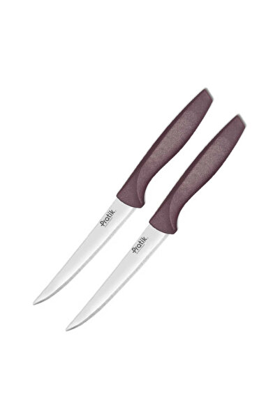 Pratik Ev Dişli Ikili Sebze Bıçak Seti Mor 43217-26