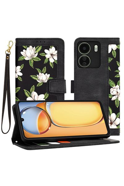 Techsuit Case for Xiaomi Redmi 13C 4G / Poco C65 - FlipCraft - Flowers of the Dawn