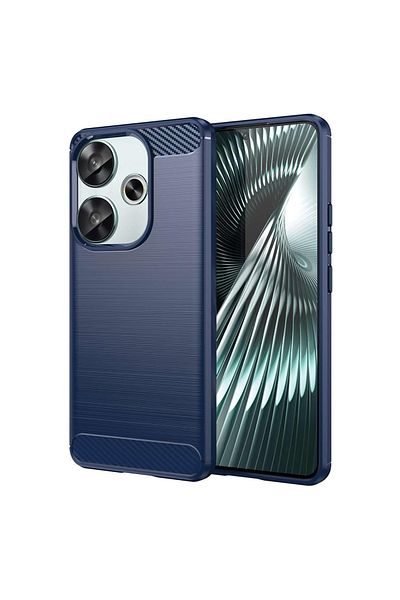 Techsuit Husă pentru Xiaomi Poco F6 - Silicon Carbon - Albastră