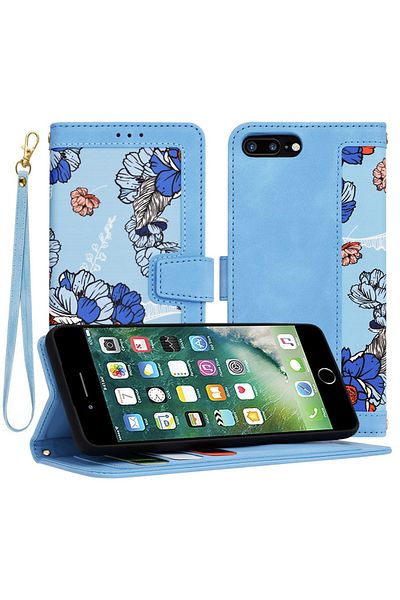 Techsuit Husă iPhone 7 Plus / iPhone 8 Plus - FlipCraft - Albastru Vibrant