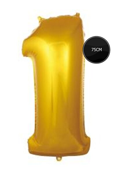 Bp Bizden Pastacılık 75cm 1 Number Foil Balloon Gold