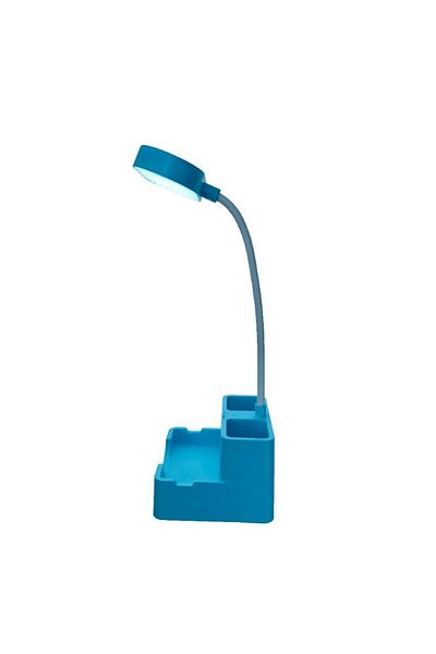 Tescomak Flexible desk lamp with mobile phone holder blue 1 pc