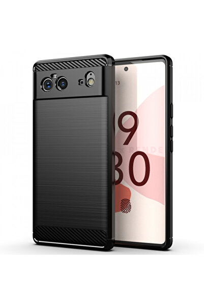 Techsuit Carcasă pentru Google Pixel 6 - Silicon Carbon - Negru