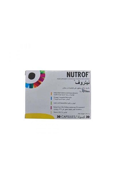 Nutrof Food Supplement Containing Vitamins and Minerals 30 Capsules