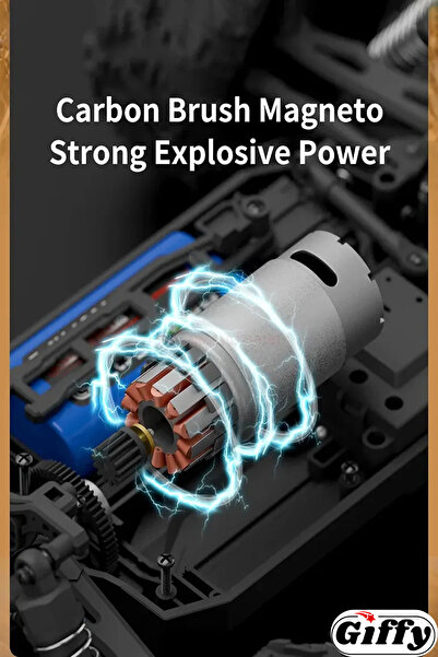 giffy Uzaktan Kumandalı 50 Km/Hız Yapan RC Araba, SUV 4X4 Full İç Metal Kasa Şarjlı Fonksiyonlu Dev Araba