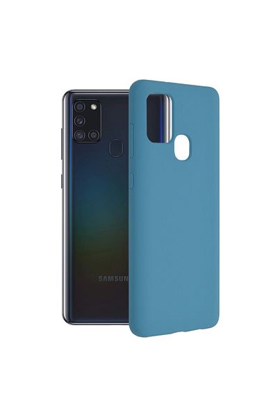 Techsuit Carcasă pentru Samsung Galaxy A21s - Silicon cu Margini Moale - Albastru Denim