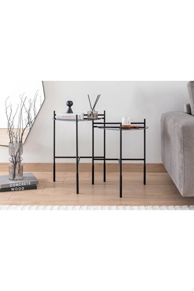 Vivense CLAİRE SİYAH ZİGON SETİ, FÜME AYNA