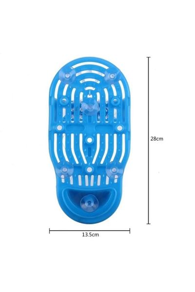 Modares Store Ponza Stone Suction Cup Bathroom Foot Washing Slippers with Brush