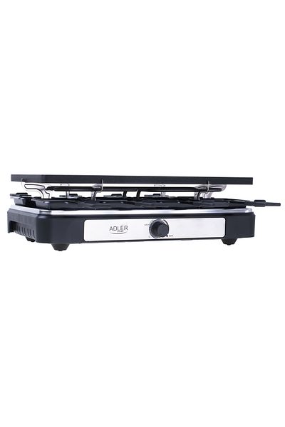 Adler Europe Adler | Raclette - grill elektryczny | AD 6616 | Stół | 1400 W | Czarny/stal nierdzewna