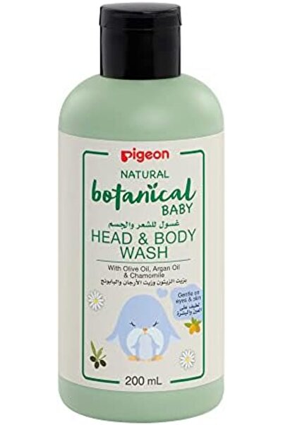 Pigeon غسول طبيعي للرأس والجسم للأطفال، غسول 2 في 1، 200 مل