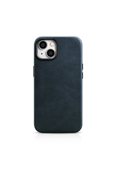 ICARER Husă magnetică din piele pentru iPhone 14 Plus cu protecție MagSafe Oi...