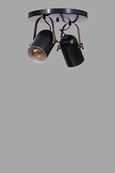 Lumexx LONDON 2 Lİ TEPSİLİ SİYAH PLAFONYER AVİZE