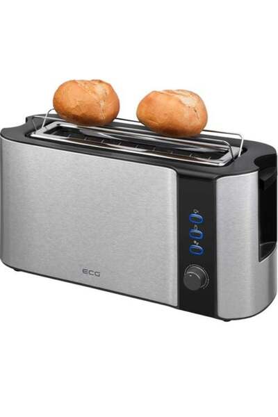 ECG Toaster ST 10630 stainless steel, 1000 W, 2 slices, 6 browning levels